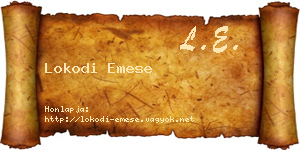Lokodi Emese névjegykártya