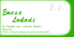 emese lokodi business card